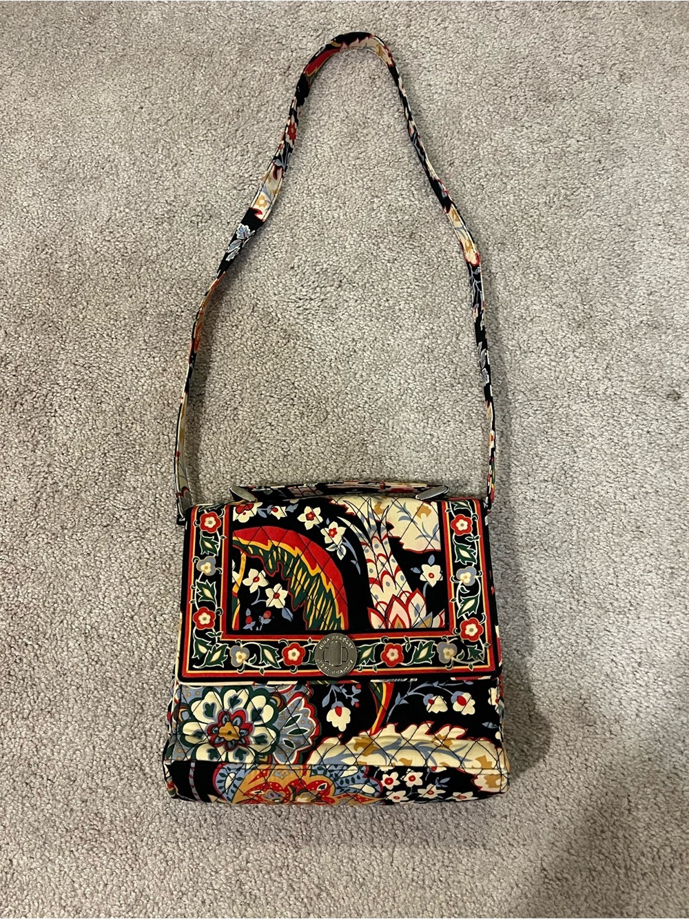 Vera Bradley Julia Crossbody Purse in Versailles Print
